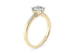 Thea Diamond Band Yellow Gold 18k Round Engagement Ring