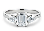 Barcelona Trilogy Platinum Emerald Engagement Ring