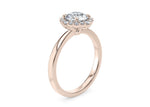 Esther Halo Rose Gold 18k Round Engagement Ring