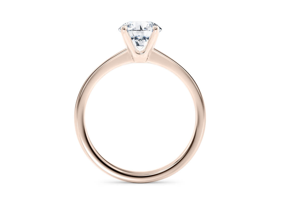 1477 Classic Solitaire Rose Gold 18k Round Engagement Ring