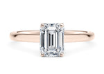 Paloma Solitaire Rose Gold 18k Emerald Engagement Ring