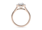 Battersea Halo Rose Gold 18k Round Engagement Ring