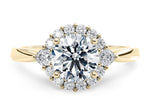 Hampstead Halo Yellow Gold 18k Round Engagement Ring