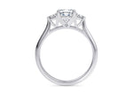 Paris Trilogy Platinum Cushion Engagement Ring
