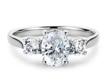 Roma Trilogy Platinum Oval Engagement Ring