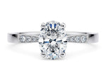 Delicacy Vintage Platinum Oval Engagement Ring