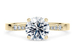 Delicacy Vintage Yellow Gold 18k Round Engagement Ring