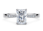 Delicacy Vintage Platinum Radiant Engagement Ring