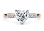 Delicacy Vintage Rose Gold 18k Heart Engagement Ring