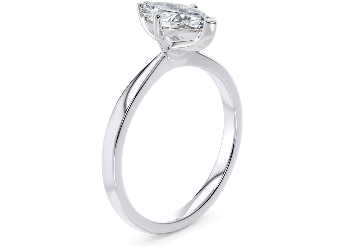 Delicacy Solitaire Platinum Marquise Engagement Ring