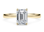 Delicacy Solitaire Yellow Gold 18k Emerald Engagement Ring