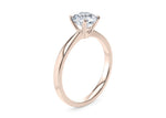 Delicacy Solitaire Rose Gold 18k Round Engagement Ring
