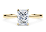 Delicacy Solitaire Yellow Gold 18k Radiant Engagement Ring
