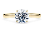 Delicacy Solitaire Yellow Gold 18k Round Engagement Ring