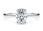 Delicacy Solitaire Platinum Oval Engagement Ring