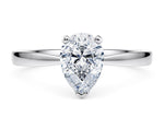 Delicacy Solitaire Platinum Pear Engagement Ring