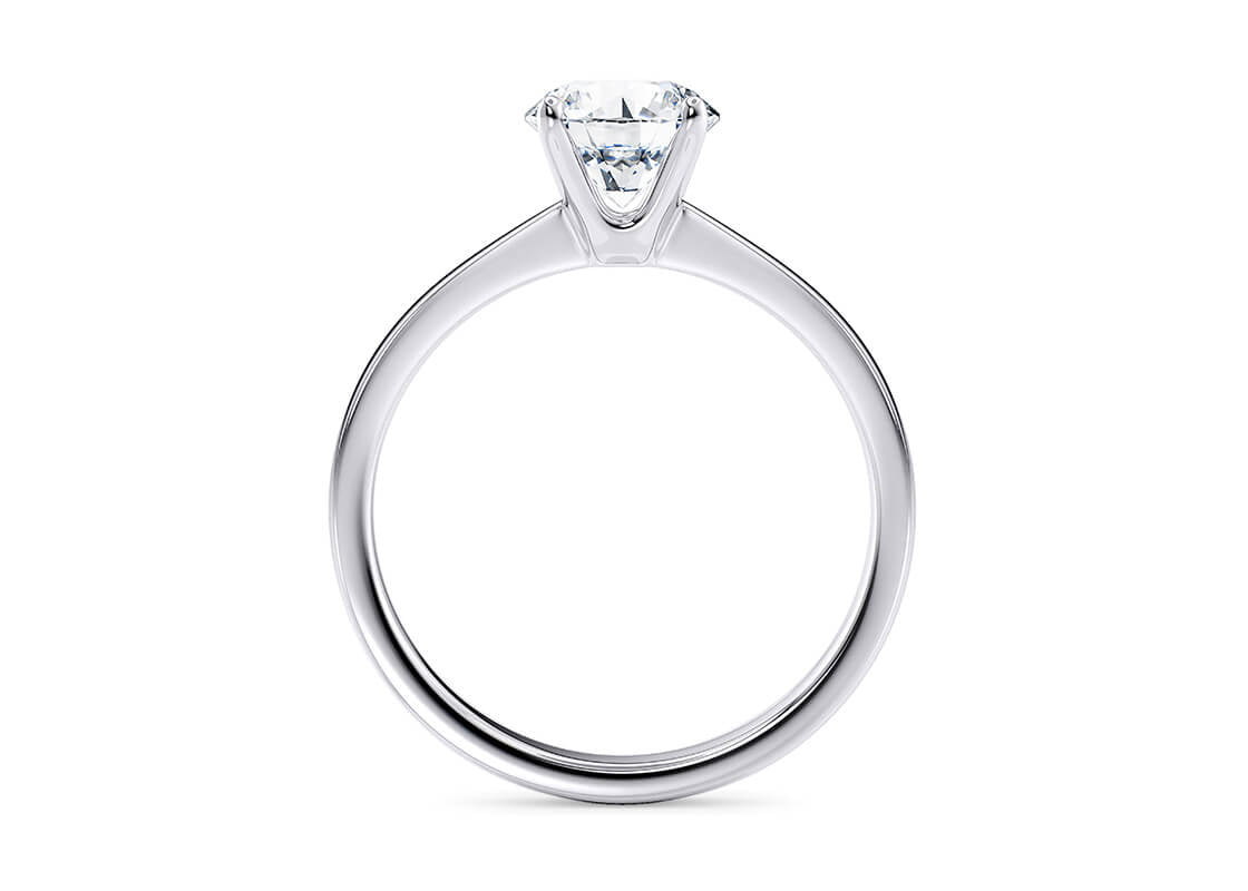 Delicacy Solitaire Platinum Round Engagement Ring
