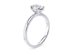 Delicacy Solitaire Platinum Oval Engagement Ring