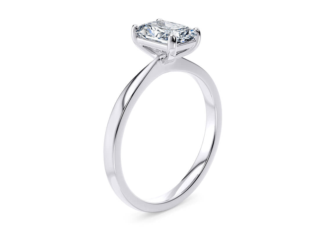 Delicacy Solitaire Platinum Radiant Engagement Ring