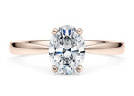 Delicacy Solitaire Rose Gold 18k Oval Engagement Ring