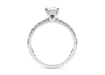 Aria Diamond Band White Gold 18k Pear Engagement Ring