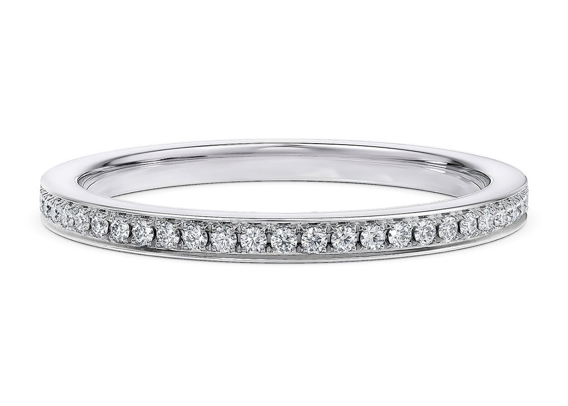 Paragon Lab Grown White Gold 18k Half Set Eternity Ring