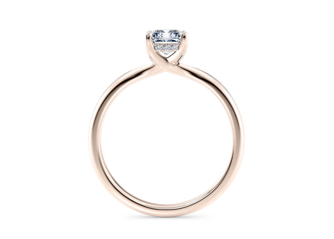 Paloma Solitaire Rose Gold 18k Radiant Engagement Ring