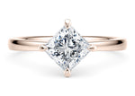 Starlight Compass Solitaire Rose Gold 18k Princess Engagement Ring