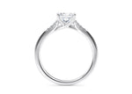 Thea Diamond Band Platinum Princess Engagement Ring