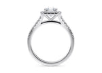 Battersea Halo Platinum Asscher Engagement Ring