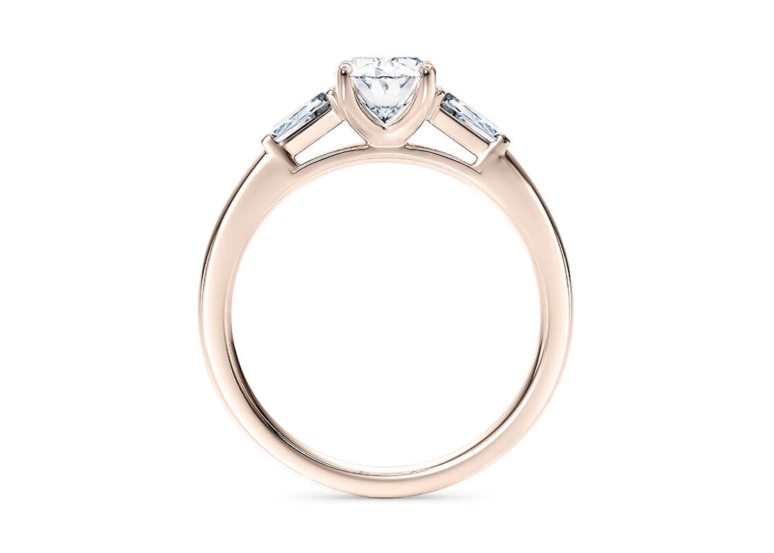 Alexandria Trilogy Rose Gold 18k Oval Engagement Ring