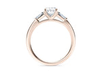 Alexandria Trilogy Rose Gold 18k Oval Engagement Ring