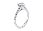 1477 Vintage Platinum Heart Engagement Ring