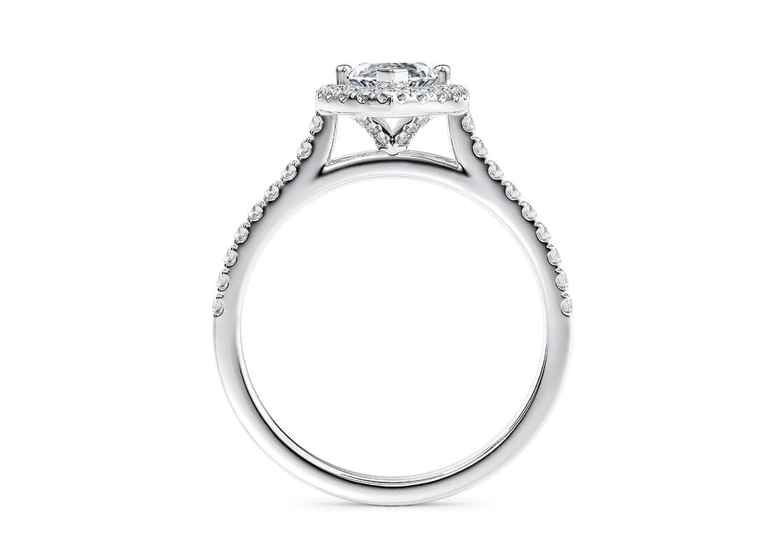 Aphrodite Halo Platinum Marquise Engagement Ring