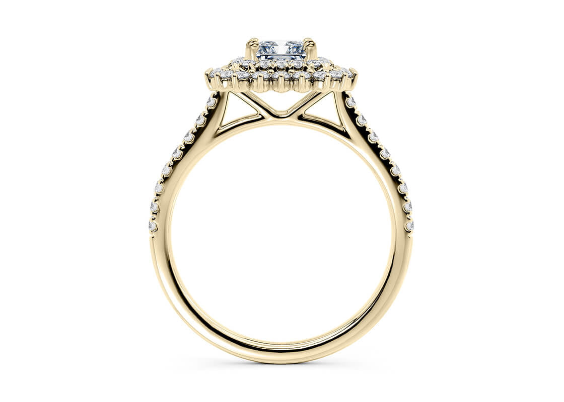Berkeley Halo Yellow Gold 18k Radiant Engagement Ring