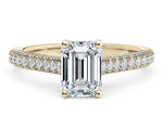 Bloomsbury Vintage Yellow Gold 18k Emerald Engagement Ring