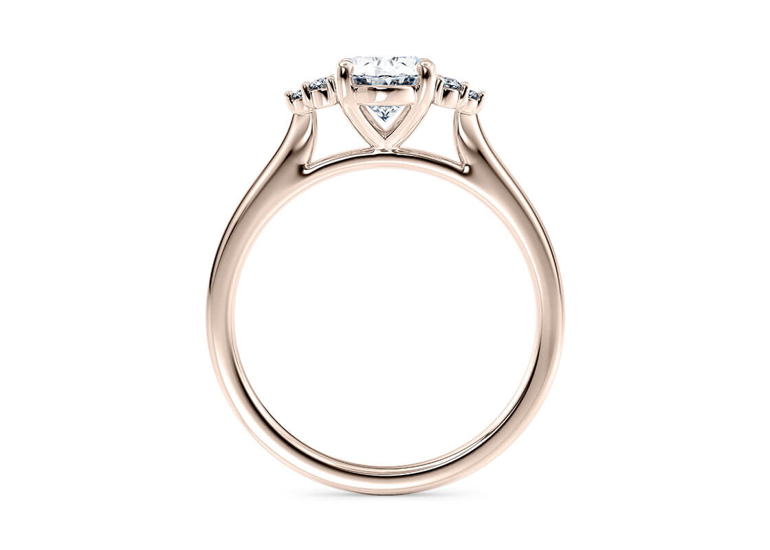 Rosa Vintage Rose Gold 18k Oval Engagement Ring