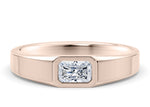 Olympus Radiant  Rose Gold 18k Wedding Band