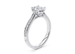 Victoria Diamond Band Platinum Oval Engagement Ring