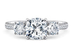 Lisbon Trilogy Platinum Cushion Engagement Ring