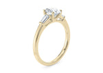 Alexandria Trilogy Yellow Gold 18k Oval Engagement Ring
