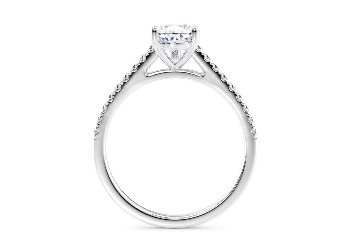 1477 Vintage Platinum Pear Engagement Ring