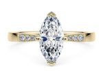 Delicacy Vintage Yellow Gold 18k Marquise Engagement Ring