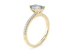 Aria Diamond Band Yellow Gold 18k Emerald Engagement Ring