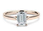 Contour Solitaire Rose Gold 18k Emerald Engagement Ring