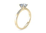 Delicacy Vintage Yellow Gold 18k Cushion Engagement Ring