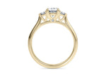 Paris Trilogy Yellow Gold 18k Oval Engagement Ring