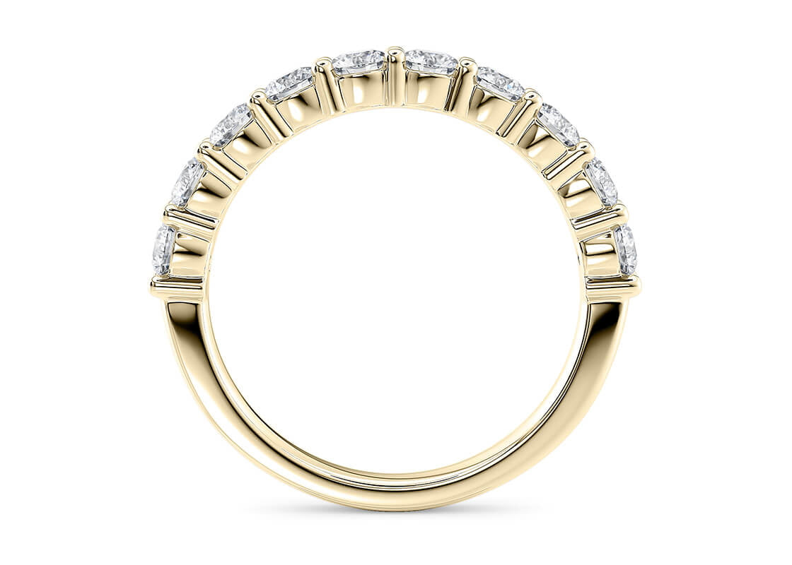 Mayfair Half Set Yellow Gold 18k Natural Eternity Ring