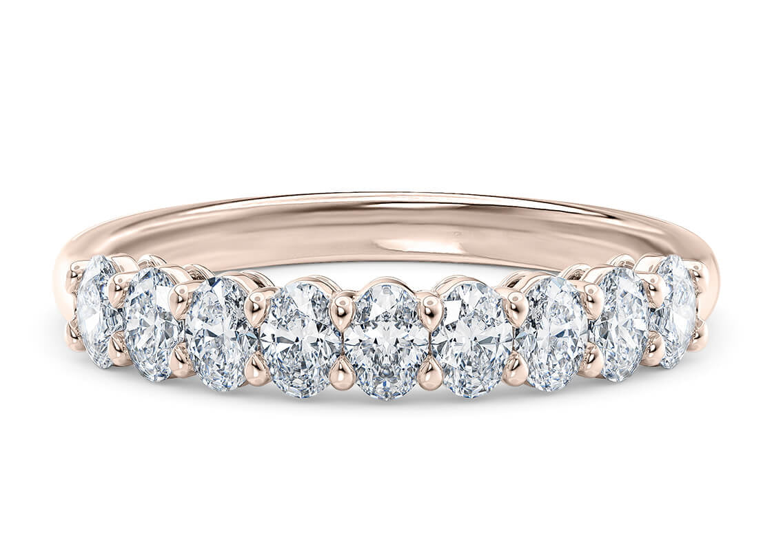 Regent Oval Rose Gold 18k Eternity Ring