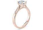 Contour Solitaire Rose Gold 18k Round Engagement Ring